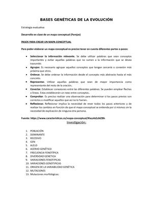 Bases Genéticas De La Evolución
