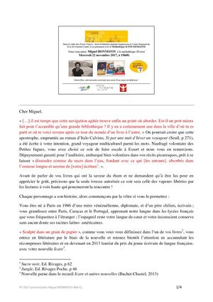 Présentation Miguel Bonnefoy -Petites fugues 2017