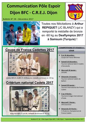 Communication Pôle Espoir Judo Dijon BFC CREJ Dijon No28