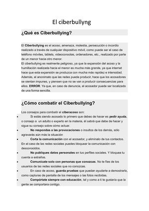 El Ciberbullyng Liliana Quispe Gomez 5to A