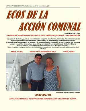 Ecos De La Acción Comunal No 510, Vierbes 24 De Noviembre De 2017