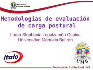 Evaluacion Carga Postural