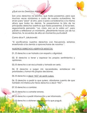 Qué Son Los Derechos Asertivos