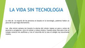 La Vida Sin Tecnologia 1 Output