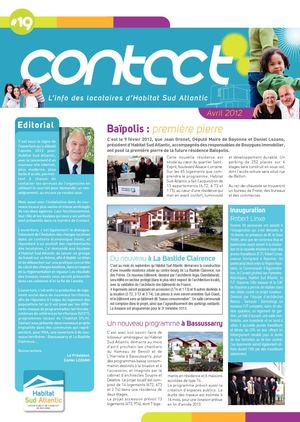 Contact, la lettre d’information des locataires #19