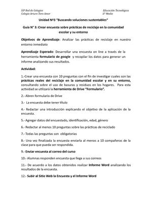 Guía N°3 Encuesta Prácticas De Reciclaje (1)
