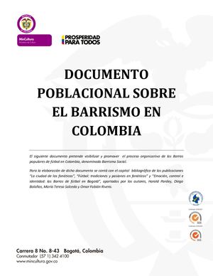 Documento Poblacional Sobre El Barrismo En Colombia