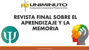 Revista Final Sobre El Aprendizaje Y La Memoria