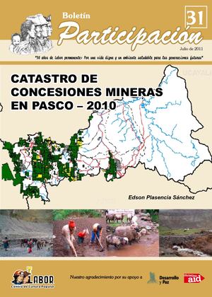 Catastro De Concesiones Mineras En Pasco 2010