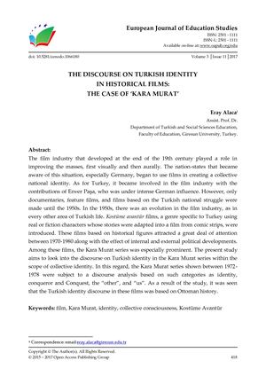 THE DISCOURSE ON TURKISH IDENTITY  IN HISTORICAL FILMS:  THE CASE OF ‘KARA MURAT’