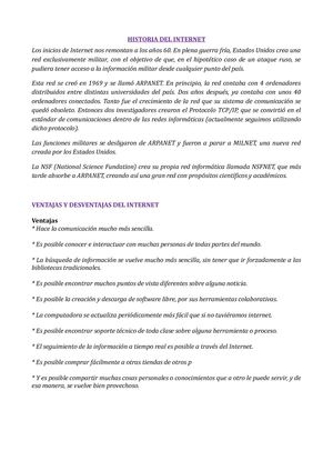 Historia Del Internet