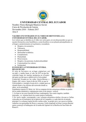 Valores E Iconos Uce