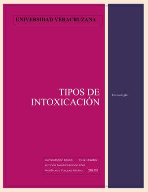 Tipos de intoxicación