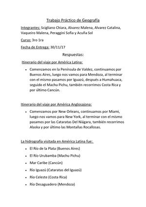 Trabajo Práctico De Geografía
