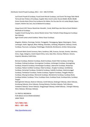 Distributor Granit Proyek Surabaya, 0811 – 323 – 606 (TLP/WA)