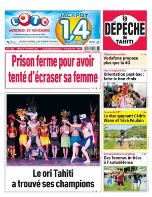 La Dépêche de Tahiti du Mardi 28 novembre