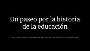 Historia De La Educación Sociedad Familia Y Educación