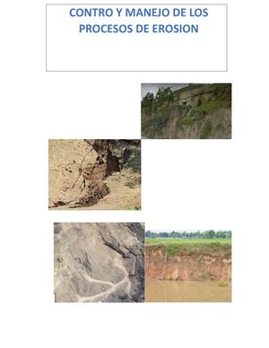 Control De Los Procesos De Erosión De Suelos
