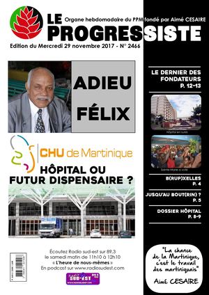 Le Progressiste du Mercredi 29 Novembre 2017