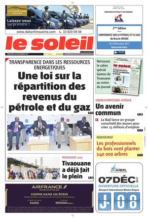 EDITION DU 29 NOVEMBRE 2017