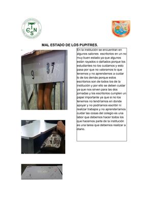 Mal Estado De Los Pupitres