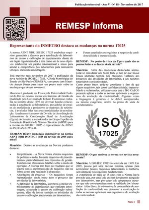 REMESP INFORMA 18ª EDIÇÃO - NOV/2017