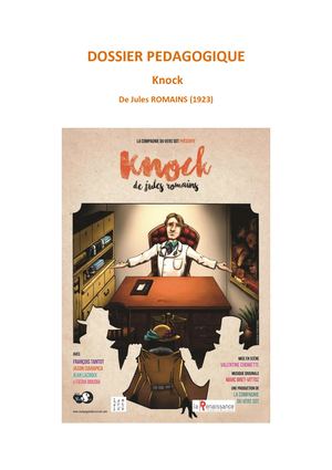 Dossier Pédagogique Knock
