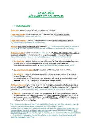 Melanges Homogènes ou Heterogènes