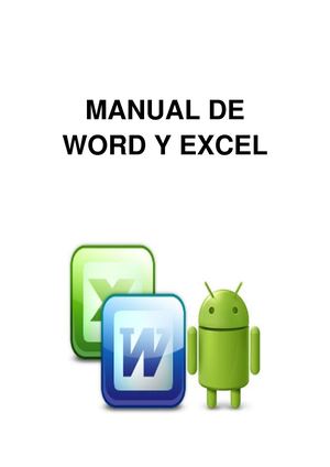 MANUAL DE  WORD Y EXCEL