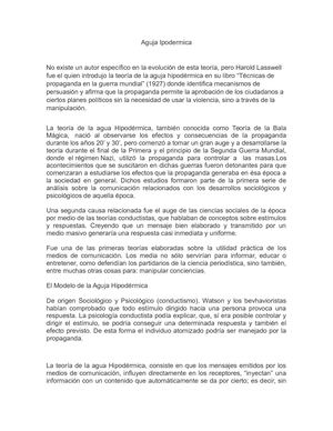 Aguja Ipodermica en el ambito audiovisual