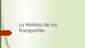 La Historia De Los Transportes