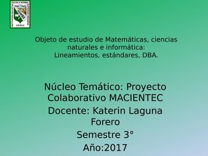 Objeto De Estudio De Matemáticas, Ciencias Naturales