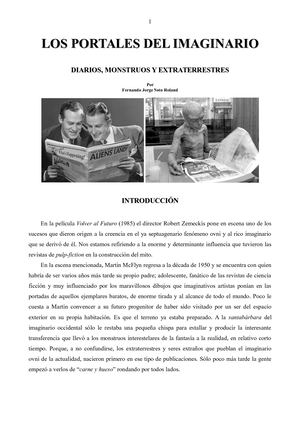 Los Portales Del Imaginario: Prensa, Monstruos Y Extraterrestres