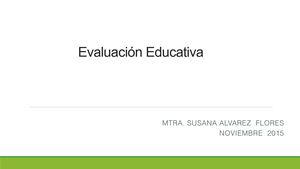 Evalaución Educativa