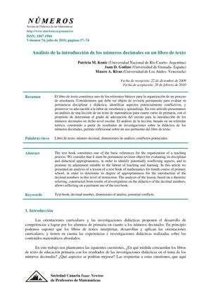 Decimales Numeros 2010