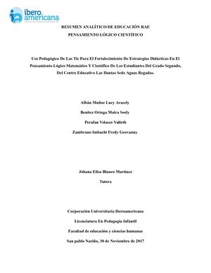 Rae Pensamiento Matematico