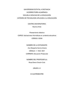 Planeamiento Didáctico