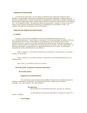 Uso De Signos De Puntuación