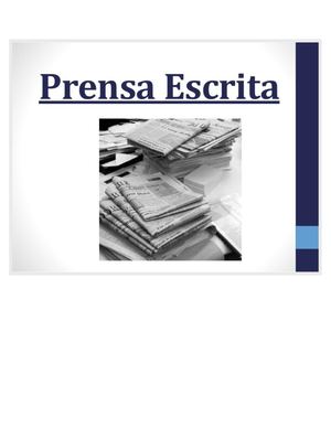¿Que es la Prensa Escrita?