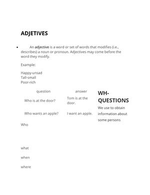 Adjetives