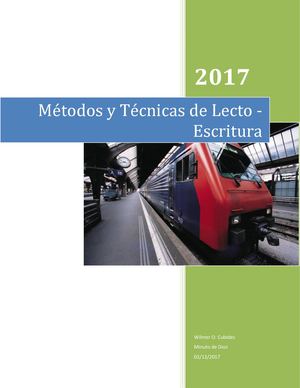 Metodos Y Tecnicas De Lectoescritura