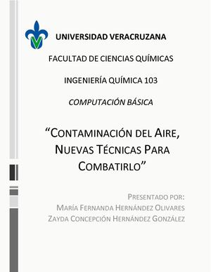 Monografia Contaminación Atmosférica, Nuevas Técnicas para combatirla