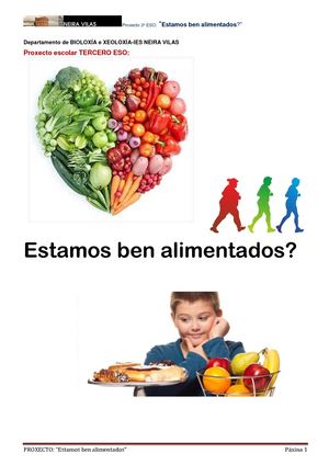 Proxecto Estamos Ben Alimentados 3º Eso