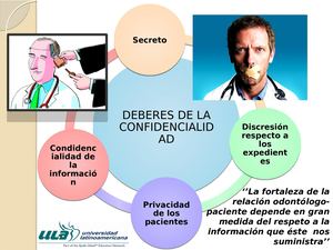 Deber de la Confidencialidad como profesional de la salud.