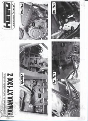 notice montage de crash bars HEED super tenere 1200 XTZ XTZE