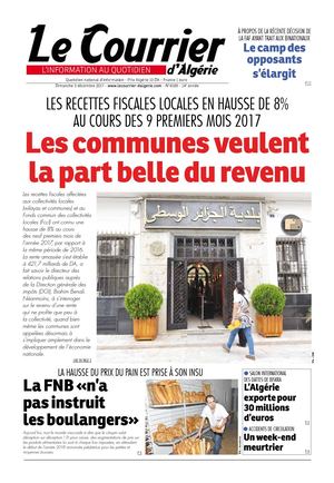 Le Courrier D'Algérie Du Dimanche 3 Décembre 2017