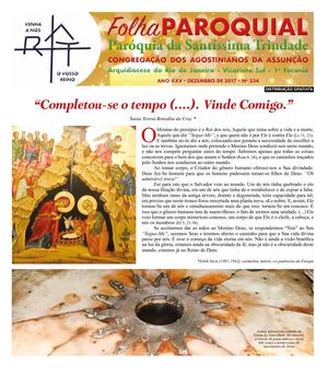 Folha Paroquial da Santíssima Trindade - Dezembro 2017