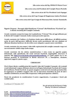 Proposta – Passaggio Da “Ustream” A “Facebook”.