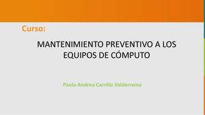 Mantenimiento preventivo al software de computadores