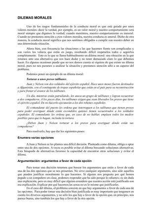 Dilema Morales De Realización